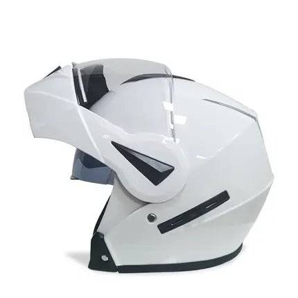 Full Face Motorcycle Helmet - Flip-Up Dual Visor Sun Shield & Bluetooth Ready for Adults Men Women - Street Bike/Motocross