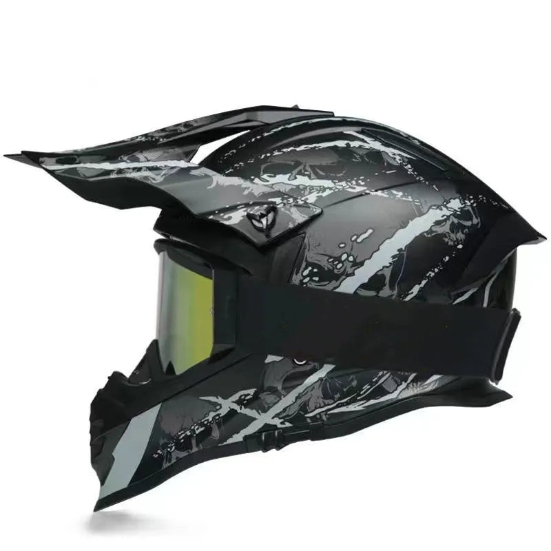 Full Face Motorcycle Racing Helmet, Off-Road Motocross Safety Helmet