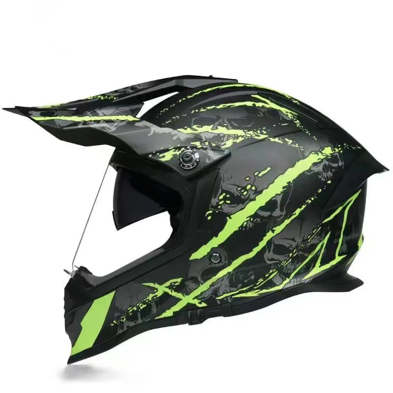 Full Face Motorcycle Racing Helmet, Off-Road Motocross Safety Helmet