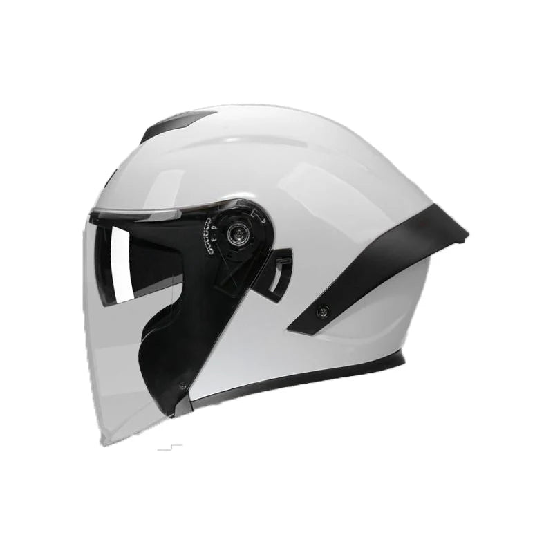 Open-Face Helmet ABS Material Dual Anti-Fog Visors Vintage Style XL Size All-Season Riding Protection
