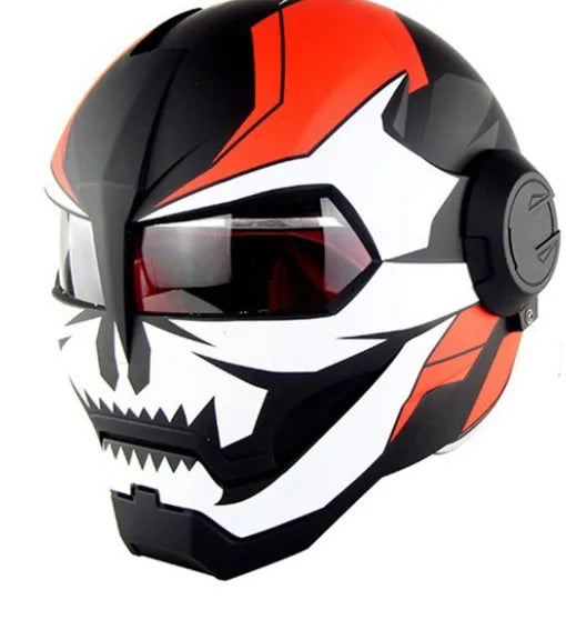 Cool Design Skull Viking Graffito Style ABS Material Cycling Light Motocross Motorcycle Helmet