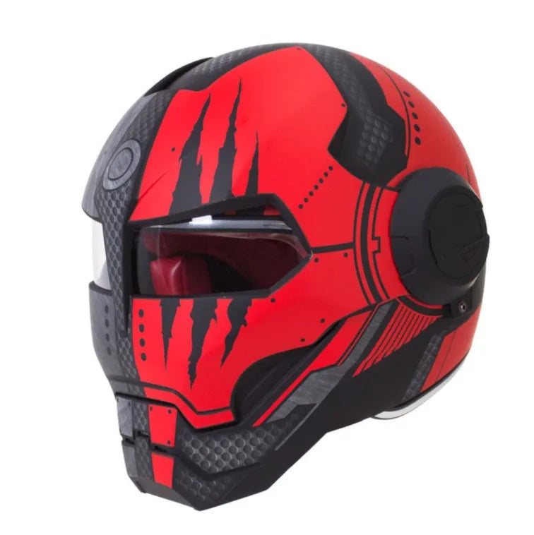 Cool Design Skull Viking Graffito Style ABS Material Cycling Light Motocross Motorcycle Helmet