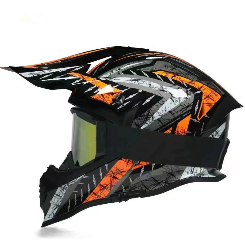 Full Face Motorcycle Racing Helmet, Off-Road Motocross Safety Helmet