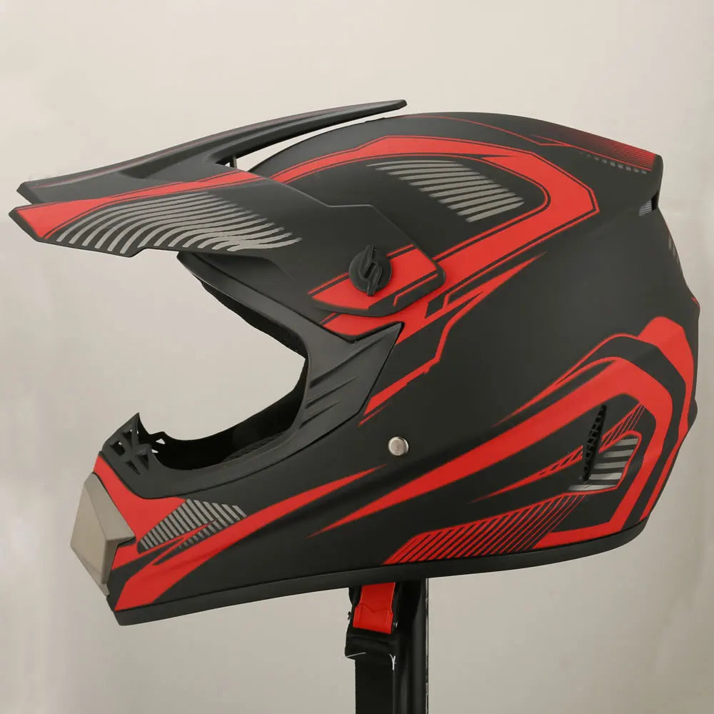 Motorcycle Helmet with Bluetooth Headset | Cutting-edge Motor Cross Helmet - Stay Connected & Protected